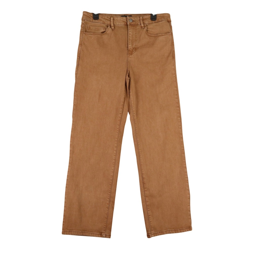 Well Worn Straight Leg‎ Jeans Womens 12/32 Brown Stretch Mid Rise Casual Denim